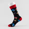 Colorful Mushroom Novelty Crew Socks - Unisex One Size, Premium Cotton Blend 1