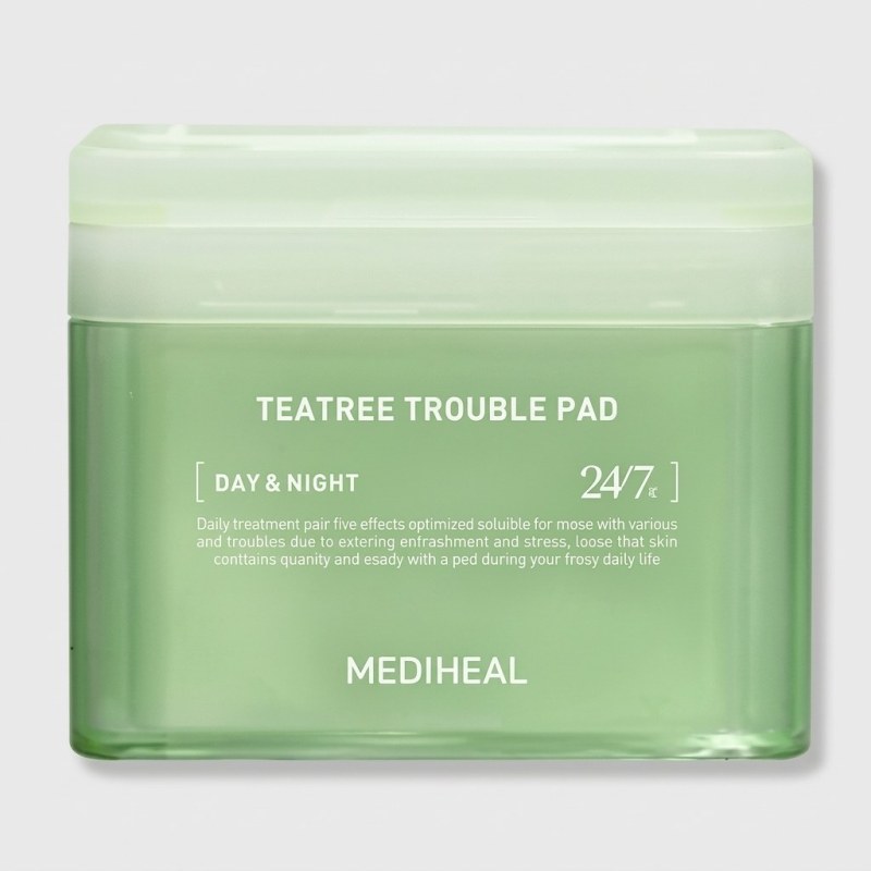 MEDIHEAL Teatree Trouble Pad 100pcs - Soothing & Acne Care Toner Pads - Main Image