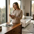 Women's 100% Pure Cashmere Thickened Mock Neck Sweater 2