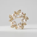 Butterfly Wreath Pearl Brooch 5.78mm 1