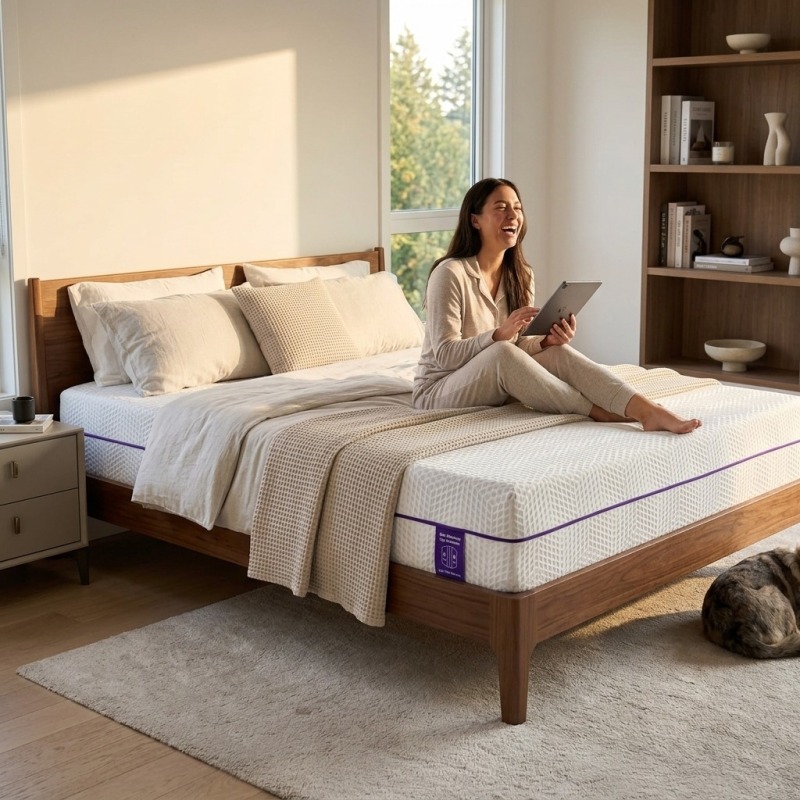 Gelsea A&B Dual Firmness Gel Memory Foam Mattress with Cooling Cover - Image 3