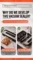 Fully Automatic Vacuum Sealer B5 - 4 Modes (Dry/Moist/Oily/Soft), Powerful Suction, Built-in Cutter, Sleek Black 3