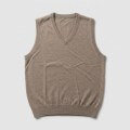 Men's 100% Pure Cashmere Premium V-Neck Vest - Light Coffee, Classic Slim Fit 7