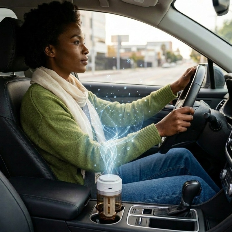 HC100 Car Negative Ion Generator - USB-C Powered Air Purifier for Vehicles - Image 4