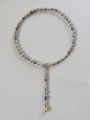 Seawater Silver-Grey Irregular Pearl Necklace, 8-11mm, 24in 1