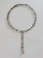 Seawater Silver-Grey Irregular Pearl Necklace, 8-11mm, 24in 1