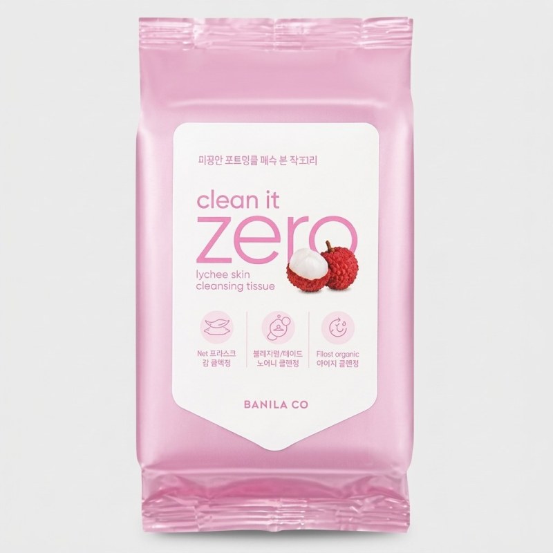 BANILA CO Clean It Zero Lychee Vita Cleansing Tissue - 30 Sheets - Main Image