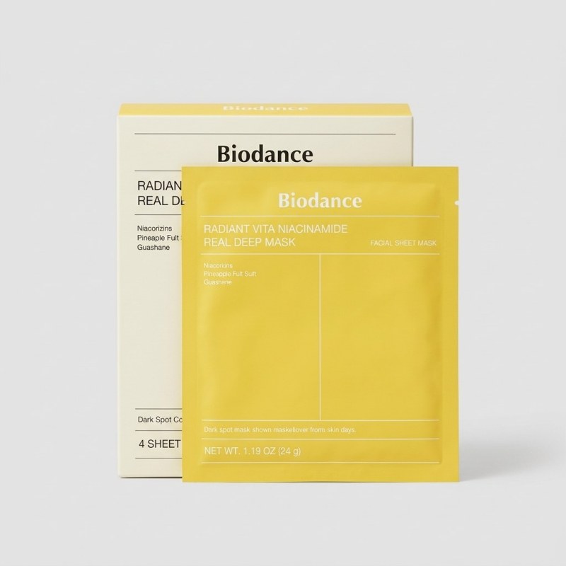 BIODANCE Radiant Vita Niacinamide Real Deep Mask - Brightening Hydrogel (4 Pack) - Main Image