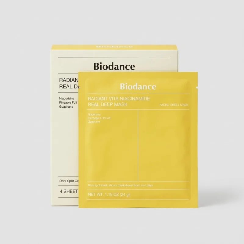 BIODANCE Radiant Vita Niacinamide Real Deep Mask - Brightening Hydrogel (4 Pack) - Main Image