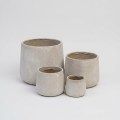 4-Piece Handmade Ceramic Planter Set - Minimalist Matte Texture, Indoor & Outdoor Use 1