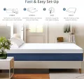 EGOHOME Gel Memory Foam Mattress 14-inch Cooling Cover & Pressure Relief 8