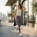 Women's Premium Buttery Soft Yoga Pants | 20% Lycra® Fabric- PurpleGrey 3