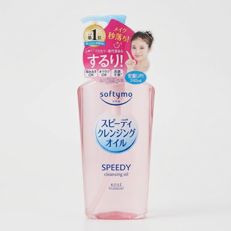 KOSE Softymo Speedy Cleansing Oil 240ml - Gentle Japanese Makeup Remover - Main Image