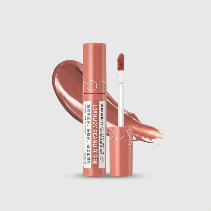 rom&nd Juicy Lasting Tint #10 Nudy Peanut - Glossy Long-Wear Lip Stain - Main Image