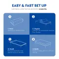 EGOHOME Charcoal Gel Memory Foam Mattress 10-Inch Cooling & Pressure Relief 10