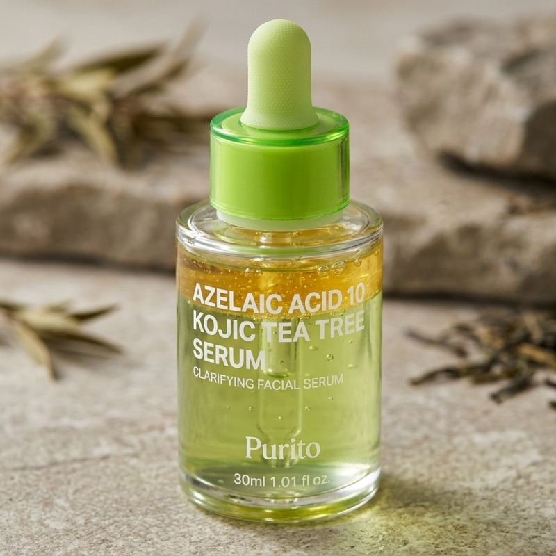 PURITO Azelaic Acid 10 Kojic Tea Tree Serum 30ml - Clarifying Brightening Care - Image 2