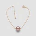10.38mm Pearl Necklace, 14K Gold Plated