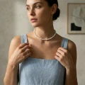 Premium Freshwater Seed Pearl Necklace, 4.5-4.75mm, 15.5in, 90 Pearls 2