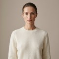 Women's Luxury Brushed Cashmere Crewneck Sweater - Elegant White (L) 1