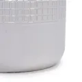 Set of 3 Handmade White Textured Ceramic Planters (5.51"-9.65"), Indoor/Outdoor Pots for Succulents and Herbs 4