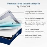 EGOHOME Haven Gel Memory Foam Mattress 12-Inch Cooling Cover & Pressure Relief thumbnail 5