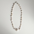 Shining Silver Baroque Freshwater Pearl Necklace, 16.5in 1