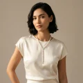 Baroque Irregular Pearl Necklace 8.18-8.10mm, 26in+2.5in, 60 Natural Baroque Pearls, Y-Chain 2