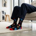 Colorful Mushroom Novelty Crew Socks - Unisex One Size, Premium Cotton Blend 2