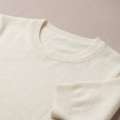 Women's 100% Pure Cashmere Short-Sleeve Sweater - Ivory White, Ultra-Light, Soft 5