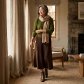 Premium Women's Cashmere A-Line Maxi Skirt - Elegant Coffee Brown, Size L 4