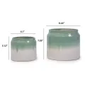 Handmade Gradient Ceramic Hydroponic Planter Set of 2, 8.5-Inch and 6-Inch 3