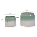 Handmade Gradient Ceramic Hydroponic Planter Set of 2, 8.5-Inch and 6-Inch 3