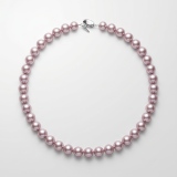 AAA Grade Purple Freshwater Pearl Necklace 9-11mm, 16.5in thumbnail 1