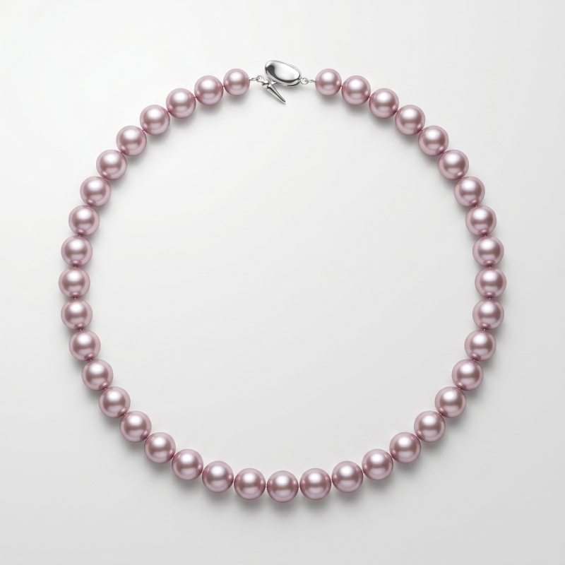 AAA Grade Purple Freshwater Pearl Necklace 9-11mm, 16.5in - Image 1