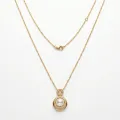 18K Gold Plated Pearl Pendant Necklace, 10.18mm, 18in, 18K Gold Plated 1