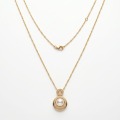 18K Gold Plated Pearl Pendant Necklace, 10.18mm, 18in, 18K Gold Plated 1