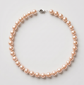 AAA Grade Elegant Apricot Freshwater Pearl Necklace, 9.8-10.88mm, 17in 1