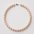 AAA Grade Elegant Apricot Freshwater Pearl Necklace, 9.8-10.88mm, 17in 1