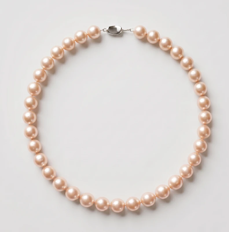 AAA Grade Elegant Apricot Freshwater Pearl Necklace, 9.8-10.88mm, 17in - Main Image