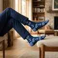 Nautical Sailor Style Crew Socks - Unisex One Size, Premium Cotton Blend 2
