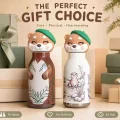 OtterSip Thermal Silicone Lid Insulated Bottle (Brown) - Stainless Steel Vacuum Flask 450ml/16 oz 8