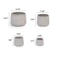 4-Piece Handmade Ceramic Planter Set - Minimalist Matte Texture, Indoor & Outdoor Use 4