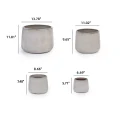 4-Piece Handmade Ceramic Planter Set - Minimalist Matte Texture, Indoor & Outdoor Use 4