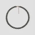 44-Pearl Peacock Color Necklace (9.3-9.5mm) - 18 Inches - 14K Rose Gold Plated Alloy 1