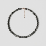 44-Pearl Peacock Color Necklace (9.3-9.5mm) - 18 Inches - 14K Rose Gold Plated Alloy thumbnail 1
