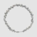 Metallic Silver Baroque Freshwater Pearl Necklace - 18 Inches 1