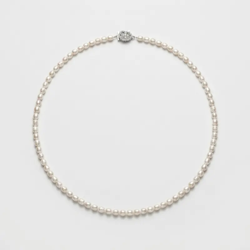 48" Freshwater Pearl Long Necklace - 185 Teardrop Pearls, Silver-Plated Clasp - Main Image