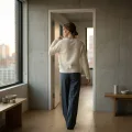 Women's High-End Brushed V-Neck Pure Cashmere Sweater 3