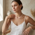 Champagne Pink Baroque Freshwater Pearl Necklace, 16.5 Inches 2