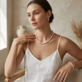 Champagne Pink Baroque Freshwater Pearl Necklace, 16.5 Inches 2
